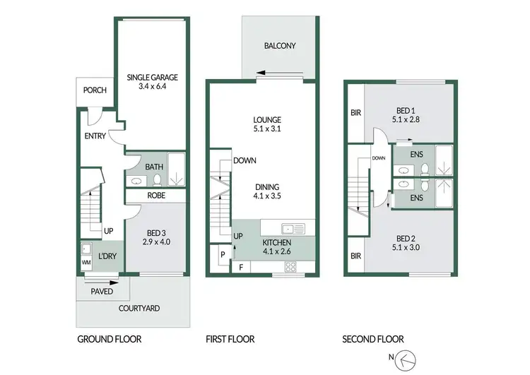 Floorplan of Homely townhouse listing, 36/8 Henry Kendall Street, Franklin ACT 2913
