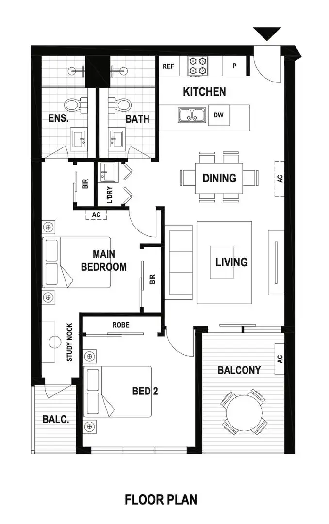Floorplan of Homely apartment listing, 180/1 Anthony Rolfe Avenue, Gungahlin ACT 2912
