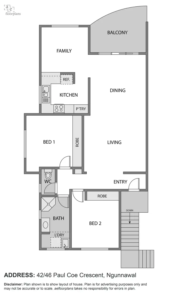 Floorplan of Homely unit listing, 42/46 Paul Coe Crescent, Ngunnawal ACT 2913