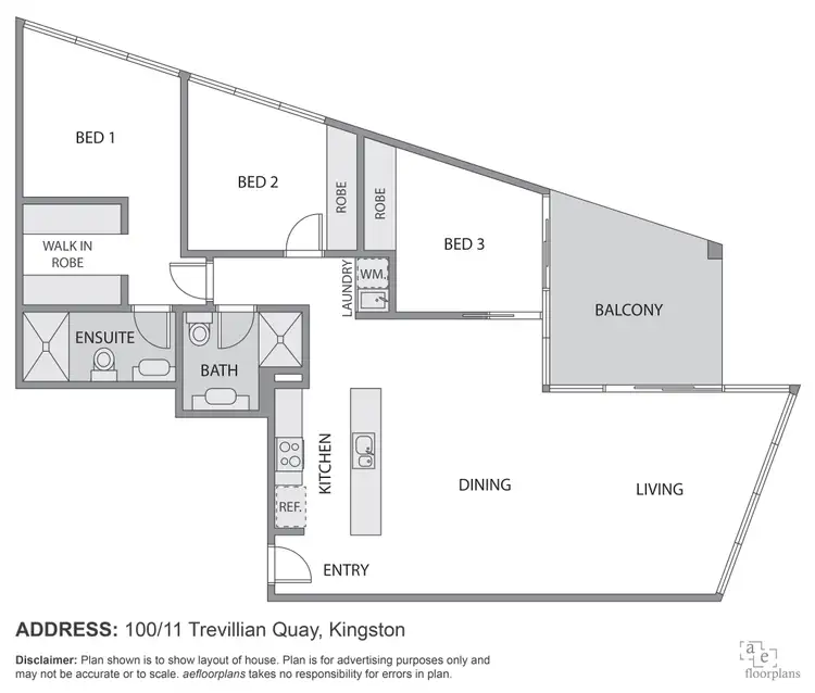 Floorplan of Homely apartment listing, 100/11 Trevillian Quay, Kingston ACT 2604