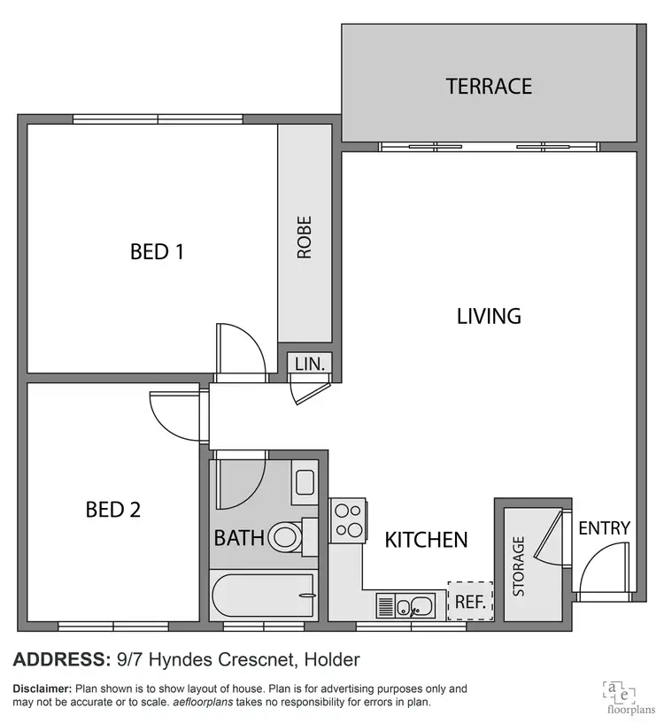 Floorplan of Homely unit listing, 9/7 Hyndes Crescent, Holder ACT 2611