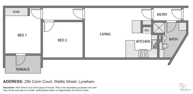 Floorplan of Homely unit listing, 60 Wattle Street, Lyneham ACT 2602