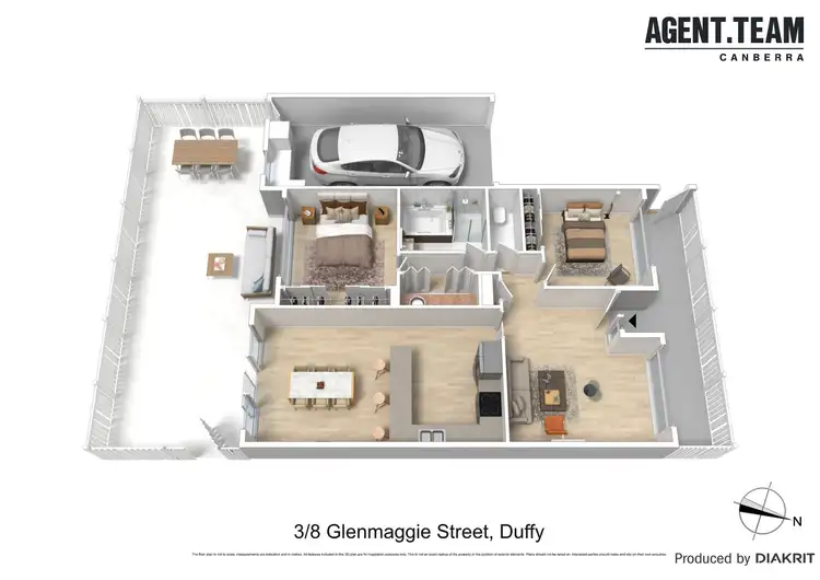 Floorplan of Homely townhouse listing, 3/8 Glenmaggie Street, Duffy ACT 2611