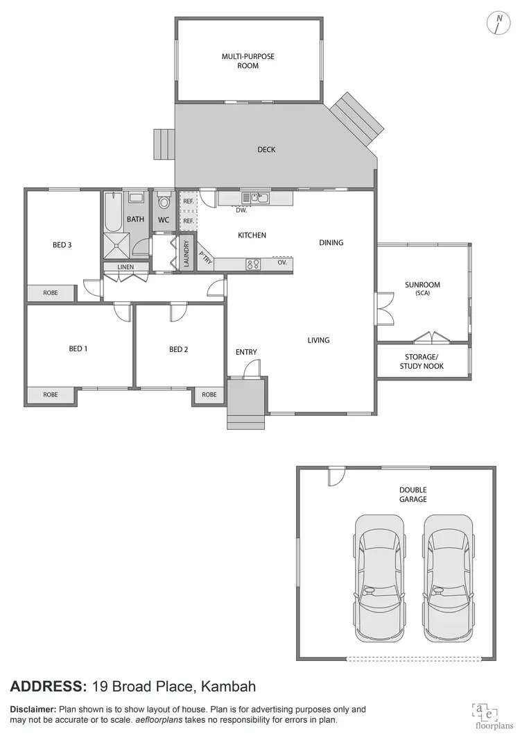 Floorplan of Homely house listing, 19 Broad Place, Kambah ACT 2902