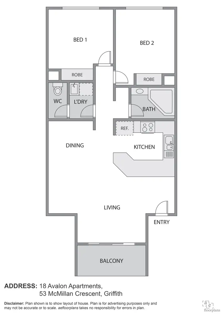 Floorplan of Homely apartment listing, 18/53 McMillan Crescent, Griffith ACT 2603