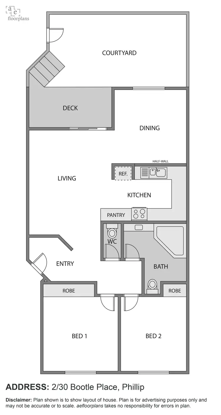 Floorplan of Homely unit listing, 2/30 Bootle Place, Phillip ACT 2606
