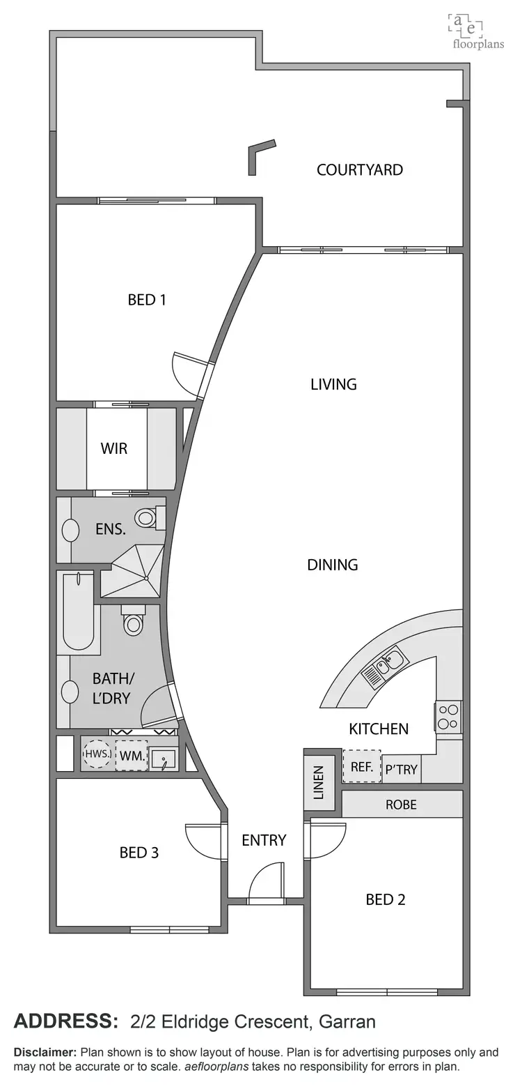 Floorplan of Homely apartment listing, 2/2 Eldridge Crescent, Garran ACT 2605