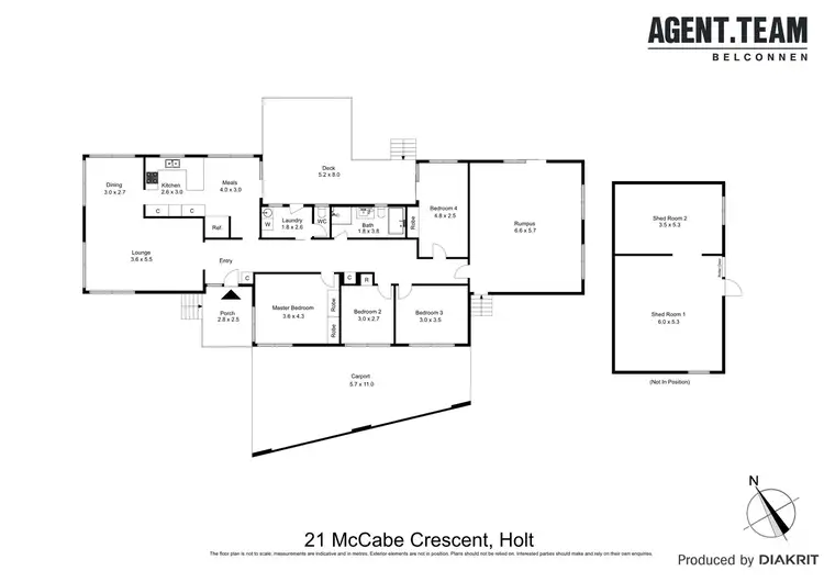 Floorplan of Homely house listing, 21 McCabe Crescent, Holt ACT 2615
