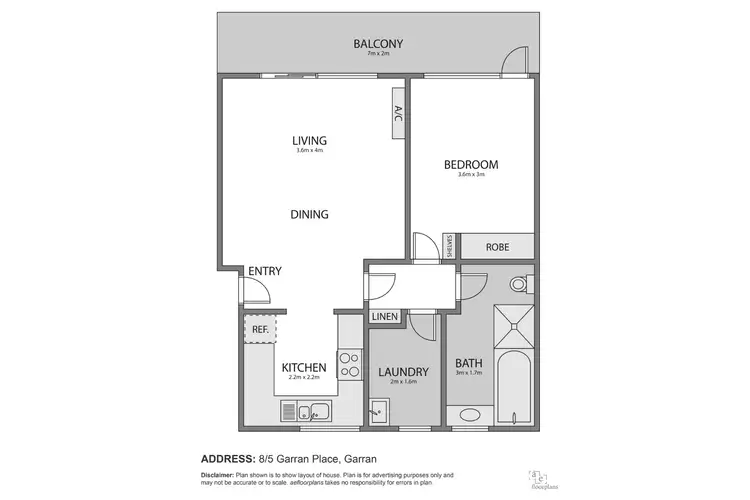 Floorplan of Homely unit listing, 8/5 Garran Place, Garran ACT 2605