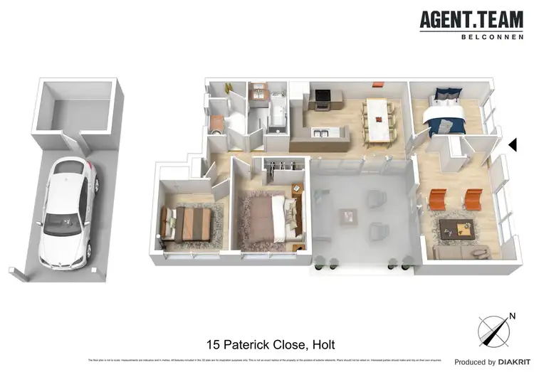 Floorplan of Homely house listing, 15 Paterick Place, Holt ACT 2615