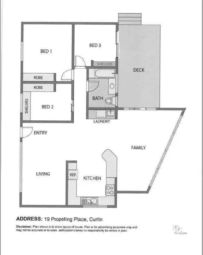 Floorplan of Homely house listing, 19 Propsting Street, Curtin ACT 2605