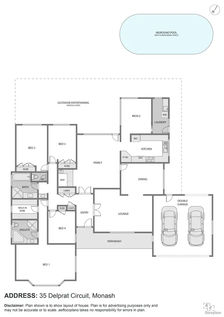 Floorplan of Homely house listing, 35 Delprat Circuit, Monash ACT 2904