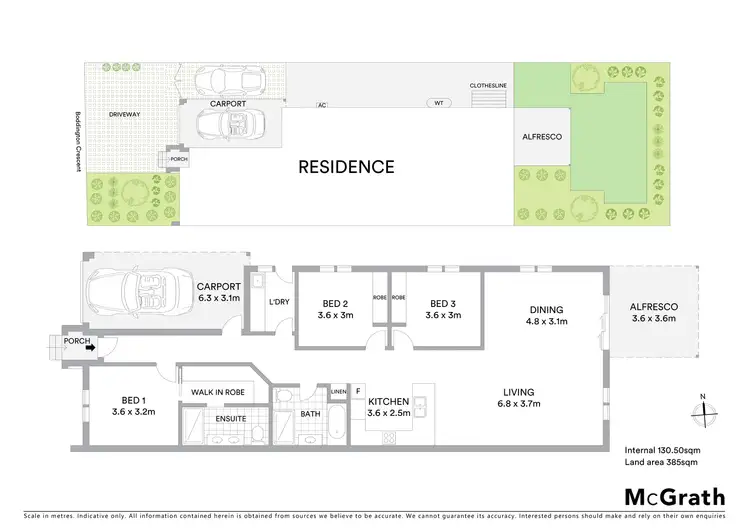 Floorplan of Homely semi-detached listing, 1/75 Boddington Crescent, Kambah ACT 2902