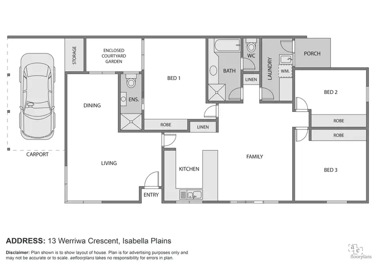 Floorplan of Homely house listing, 13 Werriwa Crescent, Isabella Plains ACT 2905