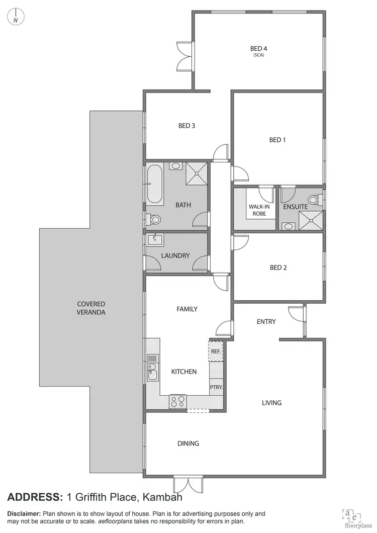 Floorplan of Homely house listing, 1 Griffith Place, Kambah ACT 2902
