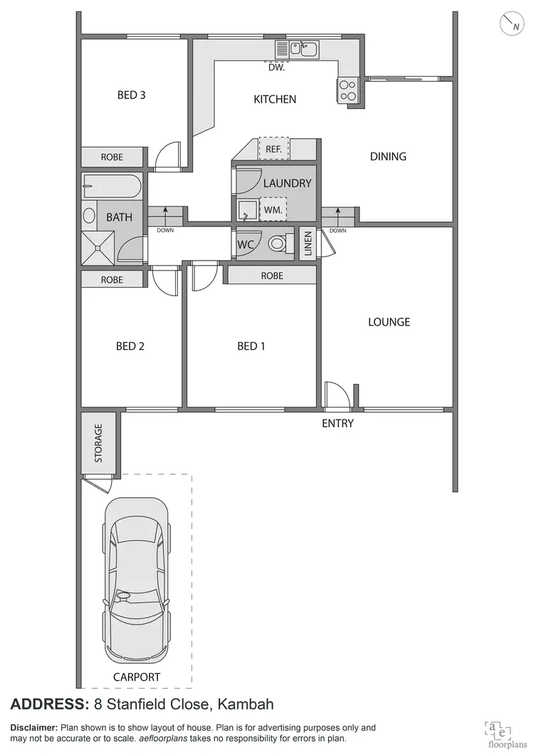 Floorplan of Homely house listing, 8 Stanfield Close, Kambah ACT 2902