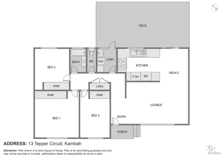 Floorplan of Homely house listing, 13 Tepper Circuit, Kambah ACT 2902