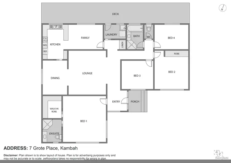 Floorplan of Homely house listing, 7 Grote Place, Kambah ACT 2902