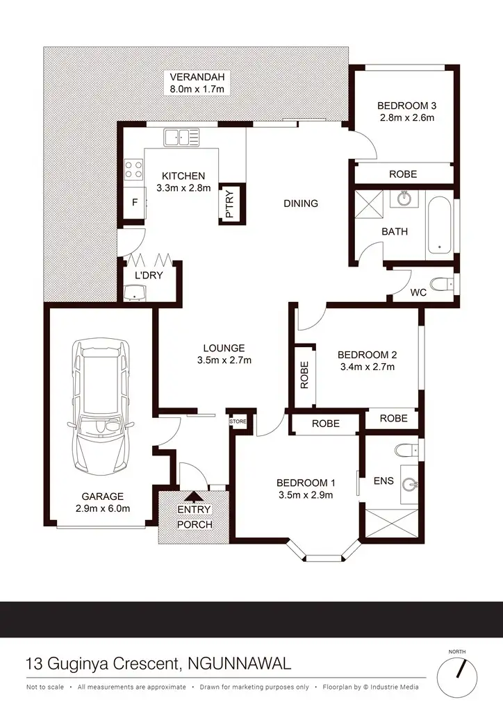 Floorplan of Homely house listing, 13 Guginya Crescent, Ngunnawal ACT 2913