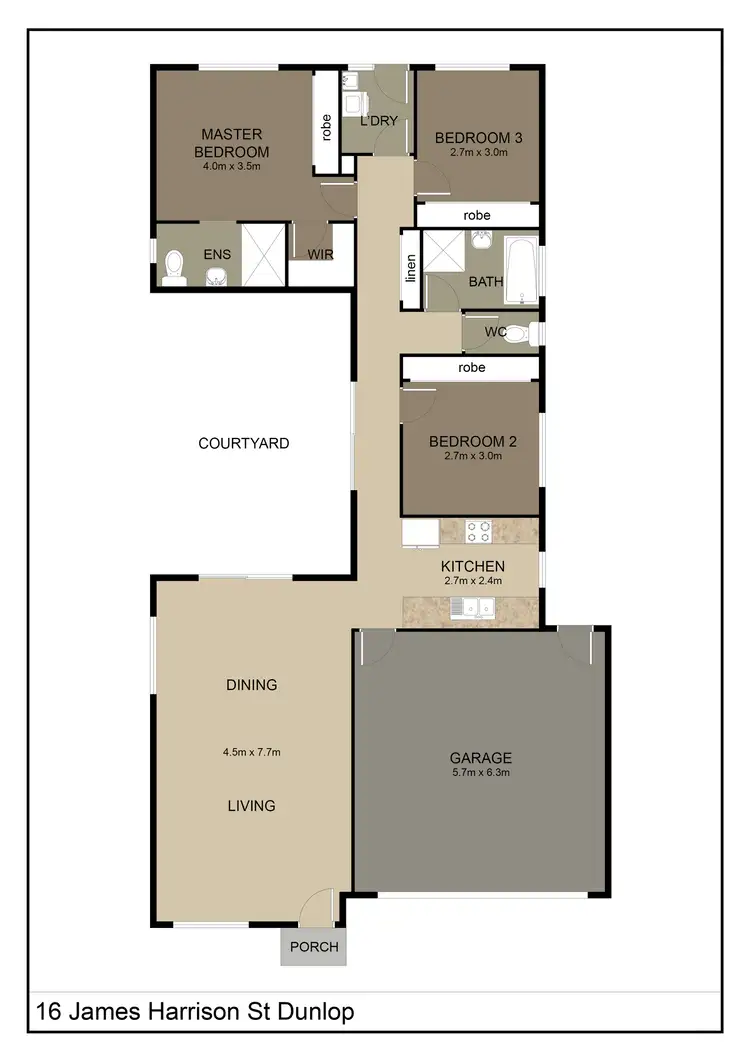 Floorplan of Homely house listing, 16 James Harrison Street, Dunlop ACT 2615