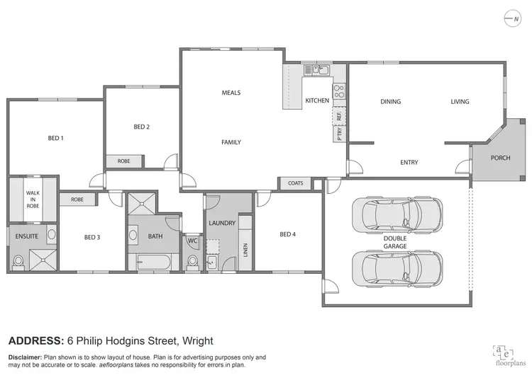 Floorplan of Homely house listing, 6 Philip Hodgins Street, Wright ACT 2611
