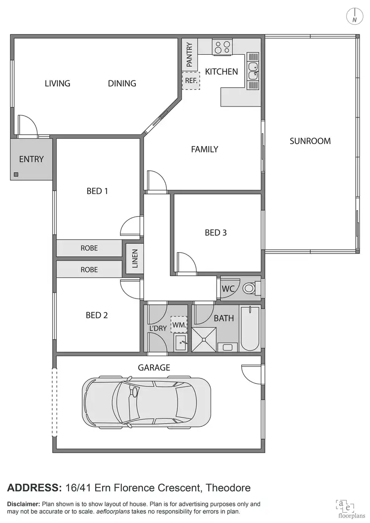 Floorplan of Homely townhouse listing, 16/41 Ern Florence Crescent, Theodore ACT 2905