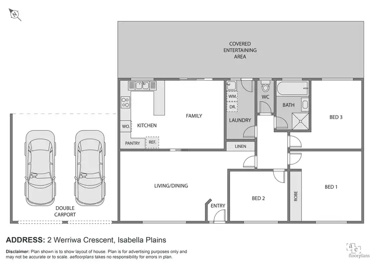 Floorplan of Homely house listing, 2 Werriwa Crescent, Isabella Plains ACT 2905