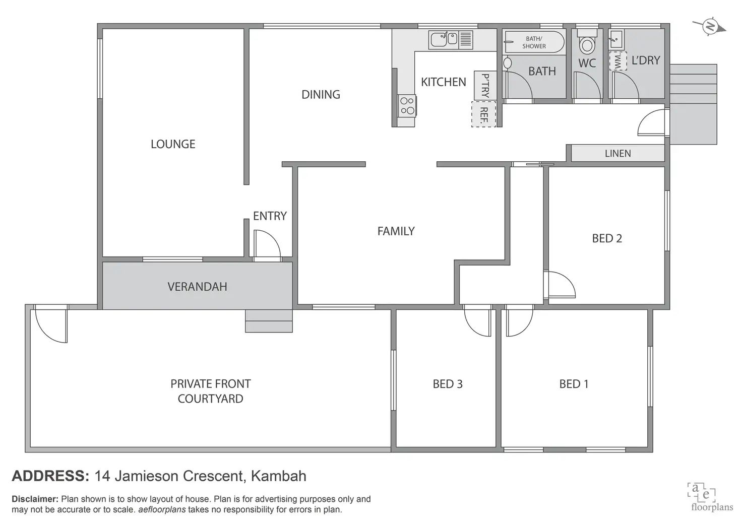 Floorplan of Homely house listing, 14 Jamieson Crescent, Kambah ACT 2902