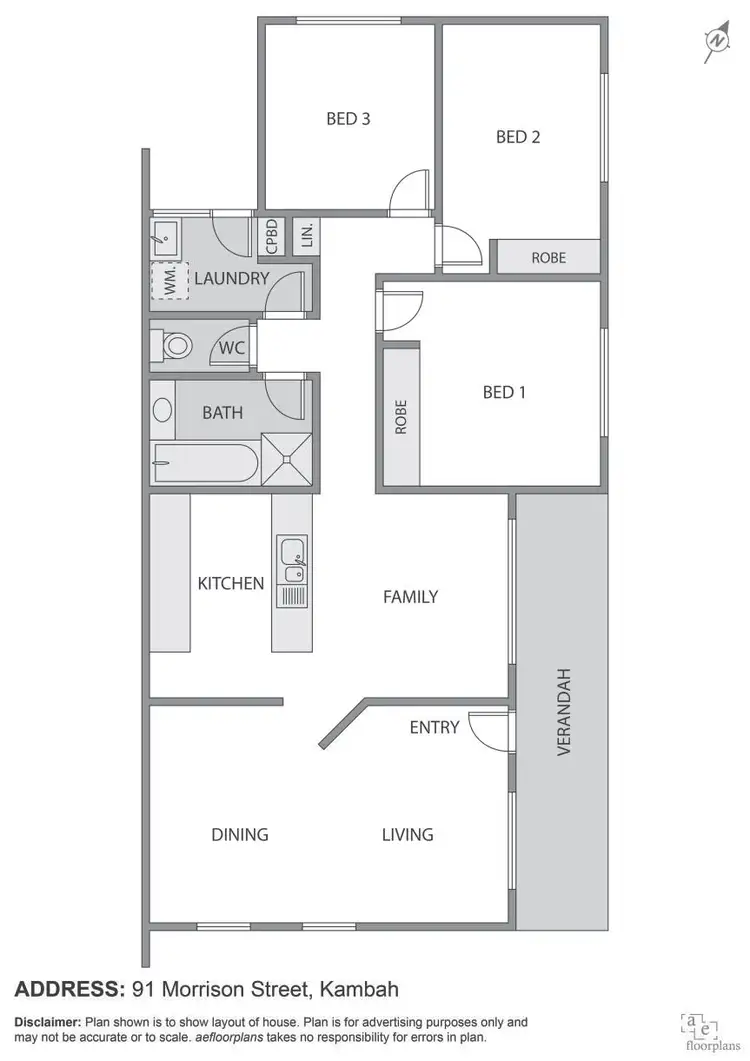 Floorplan of Homely townhouse listing, 3/91 Morrison Street, Kambah ACT 2902