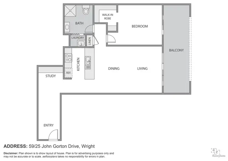 Floorplan of Homely apartment listing, 59/25 John Gorton Drive, Wright ACT 2611