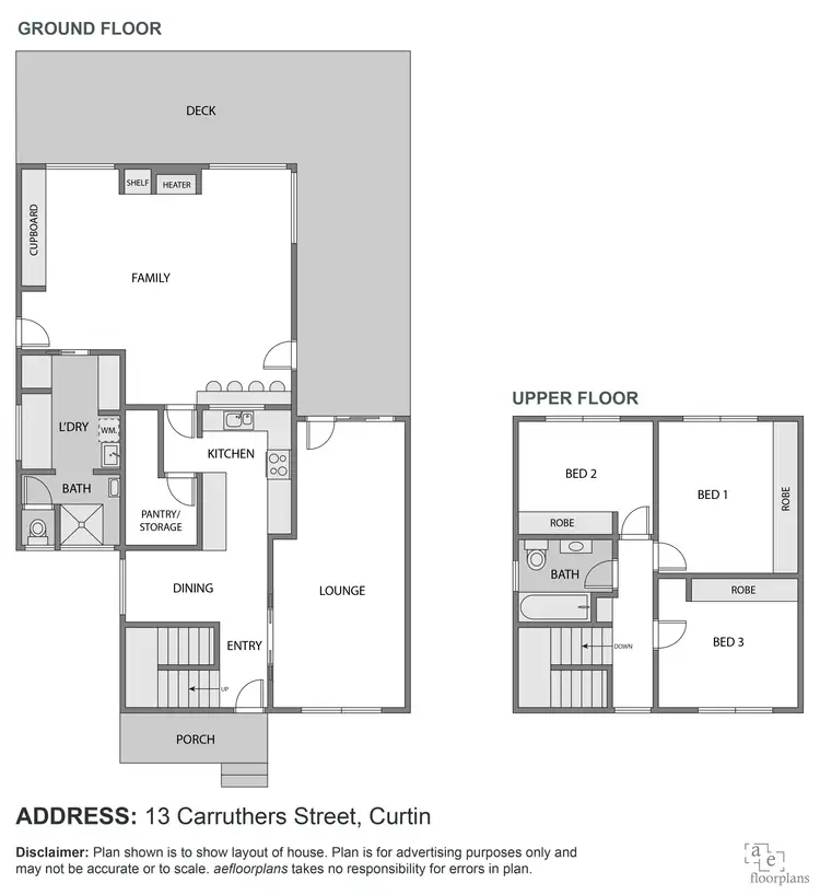 Floorplan of Homely house listing, 13 Carruthers Street, Curtin ACT 2605