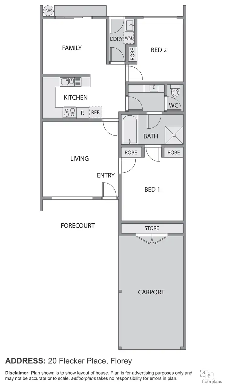 Floorplan of Homely house listing, 20 Flecker Place, Florey ACT 2615