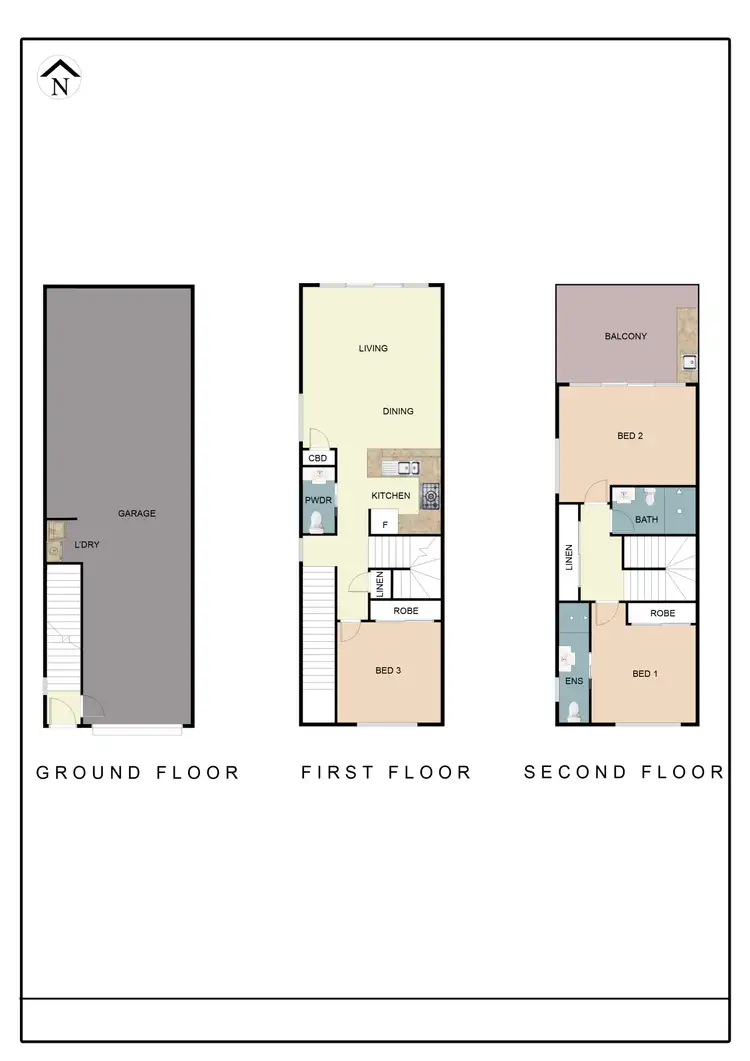 Floorplan of Homely townhouse listing, 1/15 Wanderlight Avenue, Lawson ACT 2617
