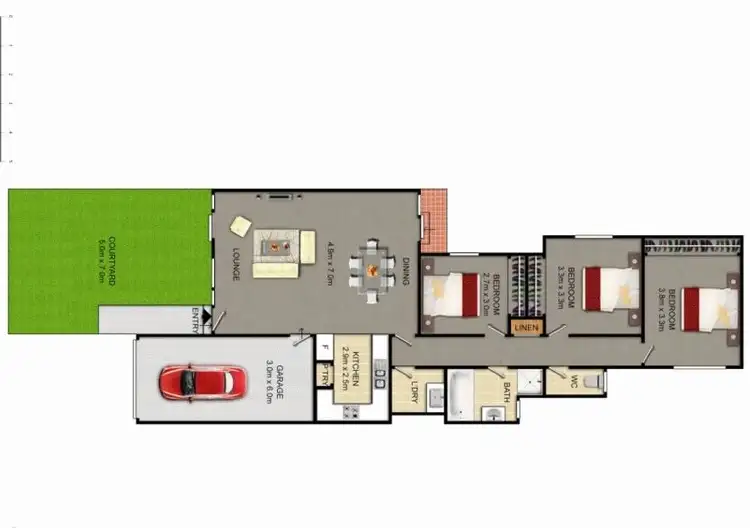 Floorplan of Homely house listing, 8 Ron Hoy Street, Macgregor ACT 2615