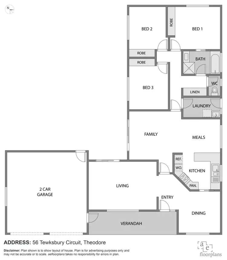 Floorplan of Homely house listing, 56 Tewksbury Circuit, Theodore ACT 2905