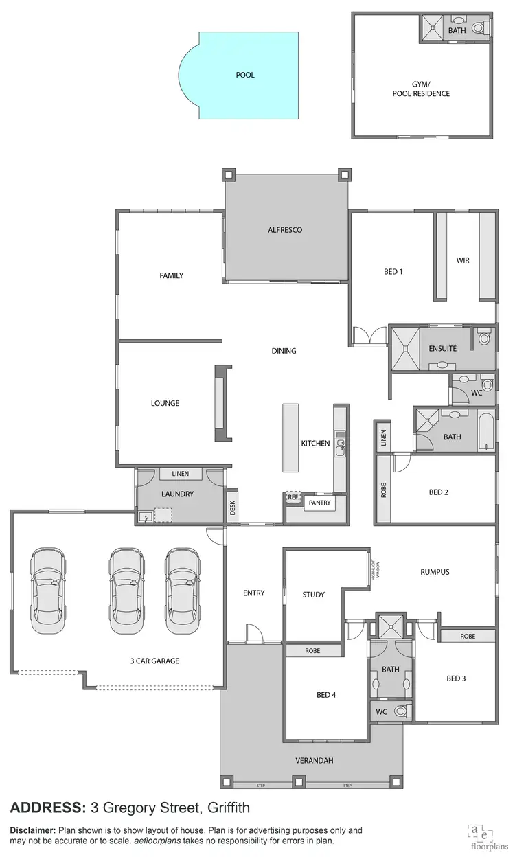 Floorplan of Homely house listing, 3 Gregory Street, Griffith ACT 2603