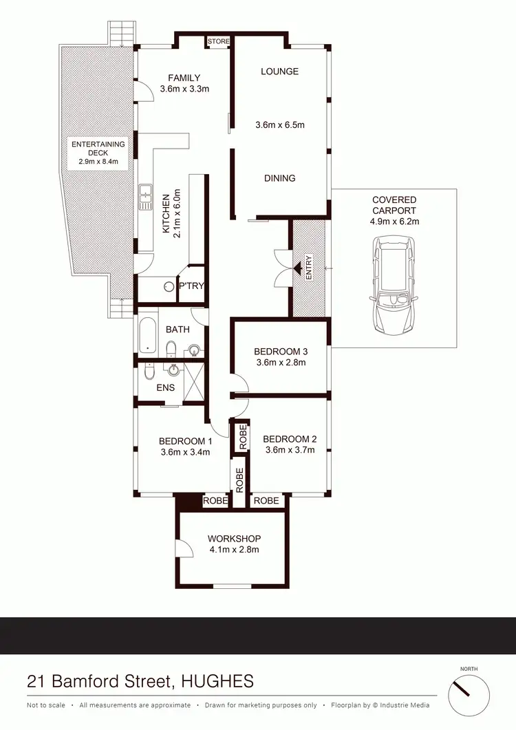 Floorplan of Homely house listing, 21 Bamford Street, Hughes ACT 2605