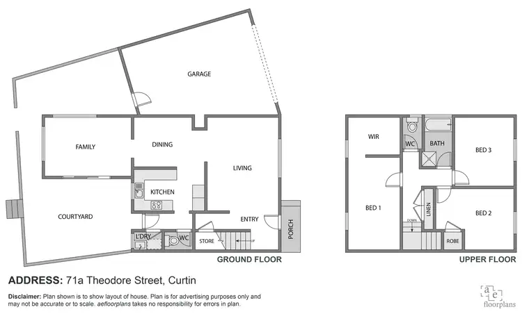 Floorplan of Homely semi-detached listing, 71A Theodore Street, Curtin ACT 2605