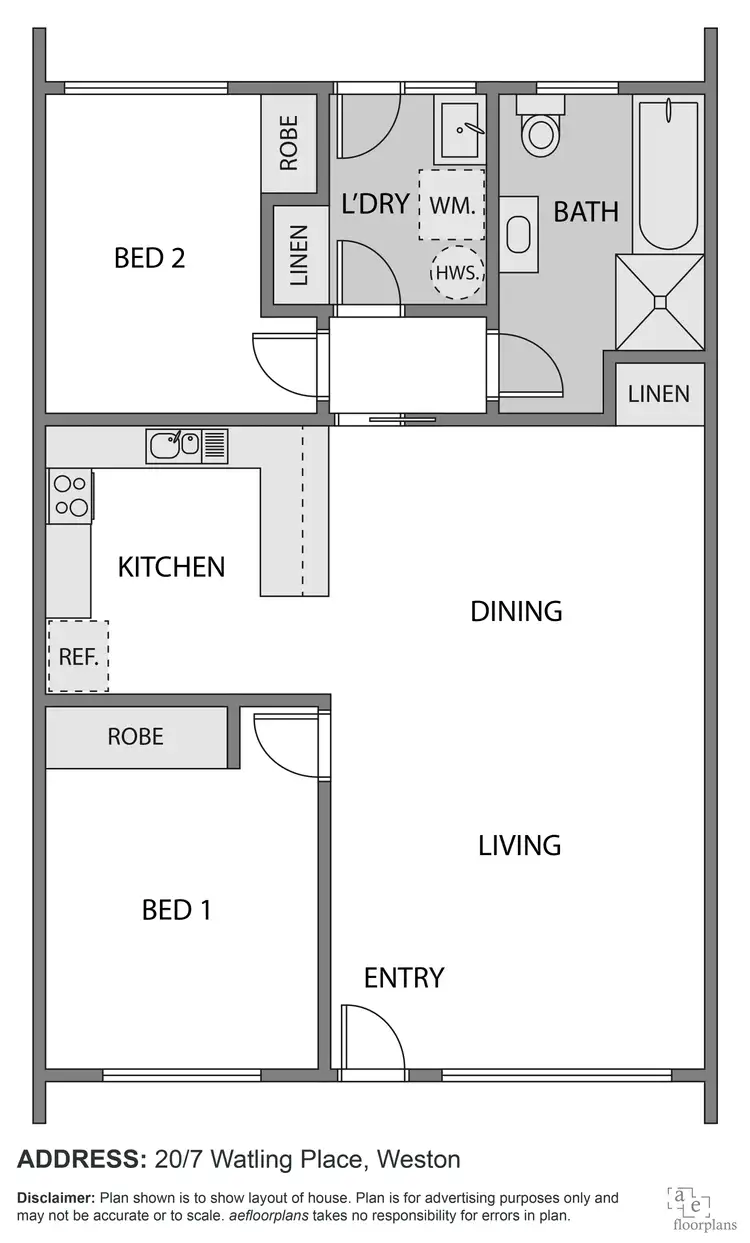 Floorplan of Homely townhouse listing, 20/7 Watling Place, Weston ACT 2611