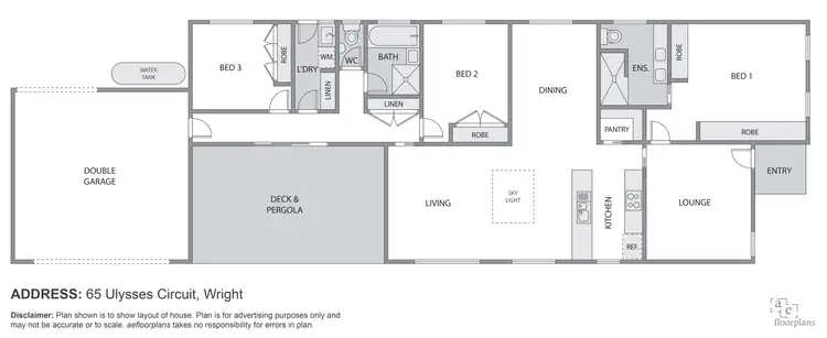 Floorplan of Homely house listing, 65 Ulysses Circuit, Wright ACT 2611