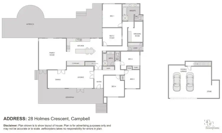 Floorplan of Homely house listing, 28 Holmes Crescent, Campbell ACT 2612
