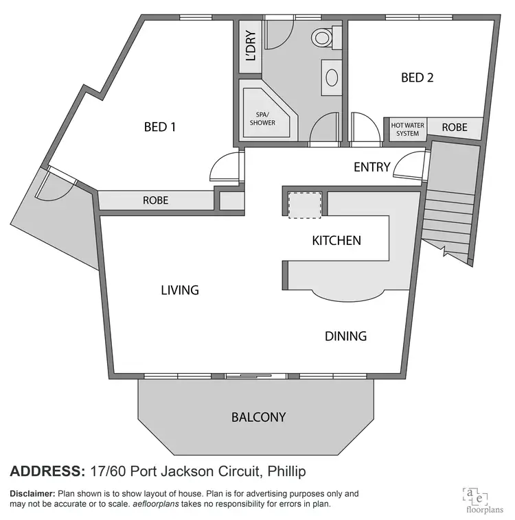 Floorplan of Homely unit listing, 17/60 Port Jackson Circuit, Phillip ACT 2606
