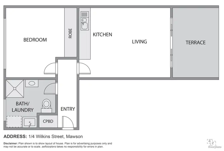 Floorplan of Homely unit listing, 1/4 Wilkins Street, Mawson ACT 2607