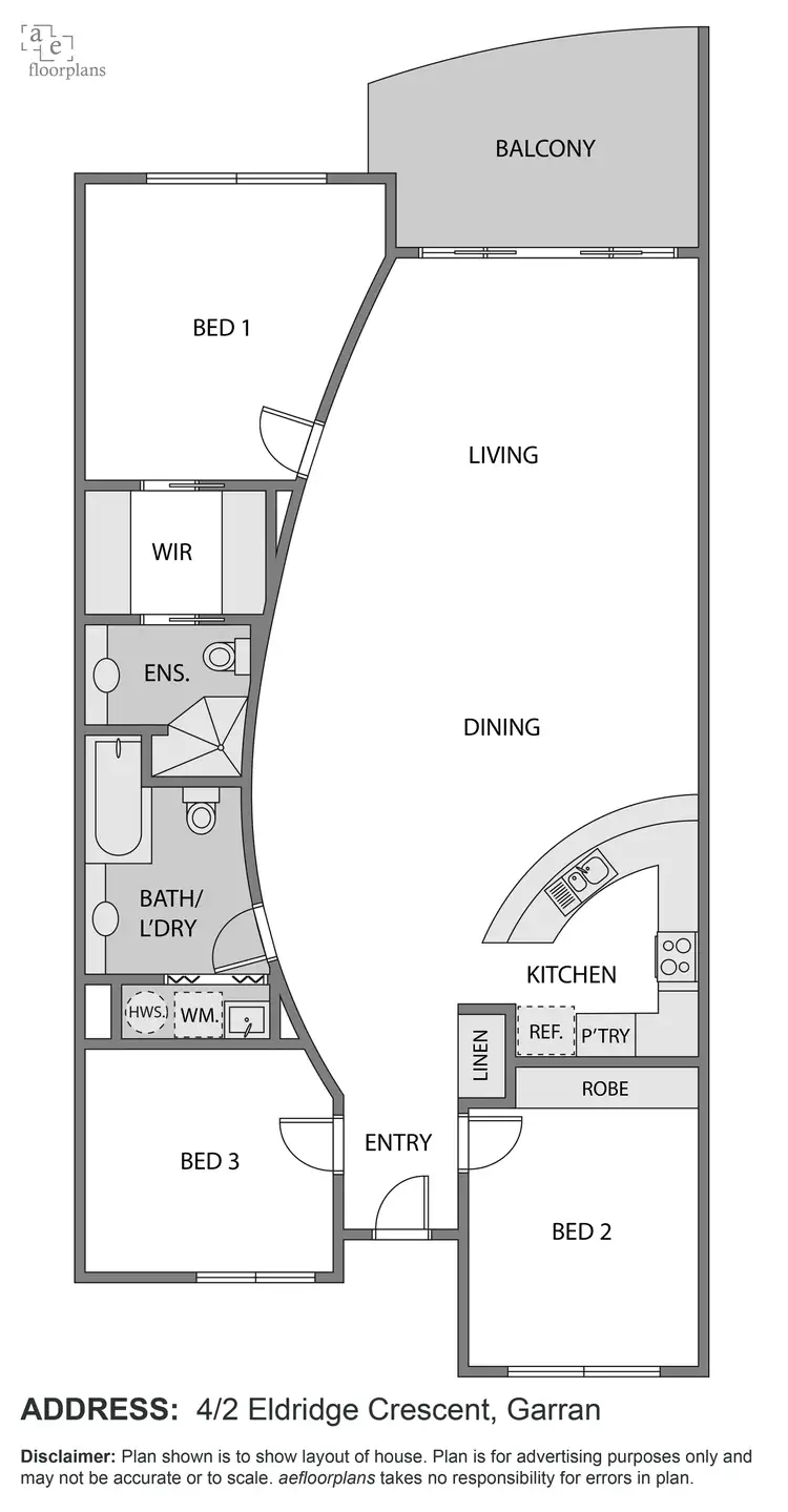 Floorplan of Homely apartment listing, 4/2 Eldridge Crescent, Garran ACT 2605