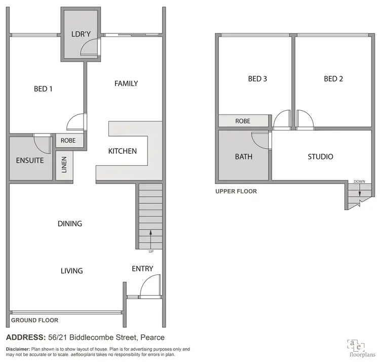 Floorplan of Homely townhouse listing, 56/21 Biddlecombe Street, Pearce ACT 2607