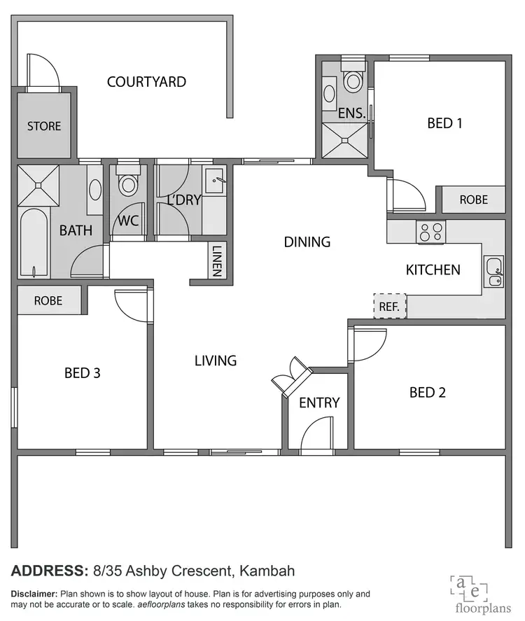Floorplan of Homely townhouse listing, 8/35 Ashby Circuit, Kambah ACT 2902