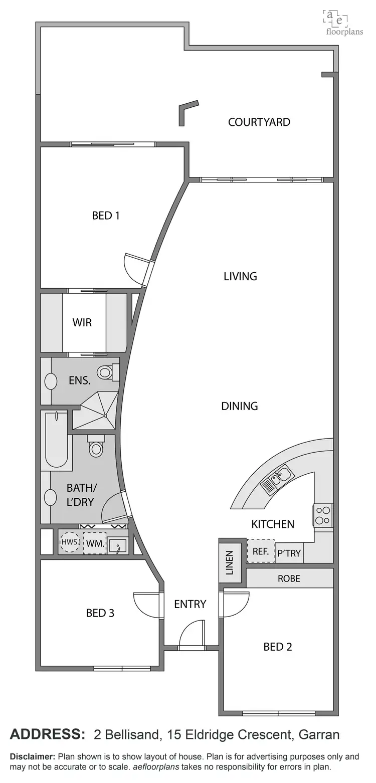 Floorplan of Homely apartment listing, 2/15 Eldridge Crescent, Garran ACT 2605