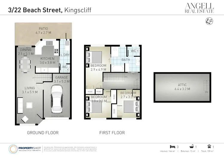 Floorplan of Homely townhouse listing, 3/22 Beach Street, Kingscliff NSW 2487