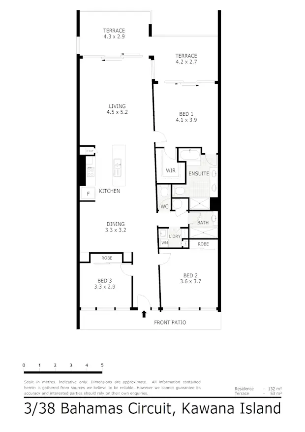 Floorplan of Homely apartment listing, 3/38 Bahamas Cct, Kawana Island QLD 4575