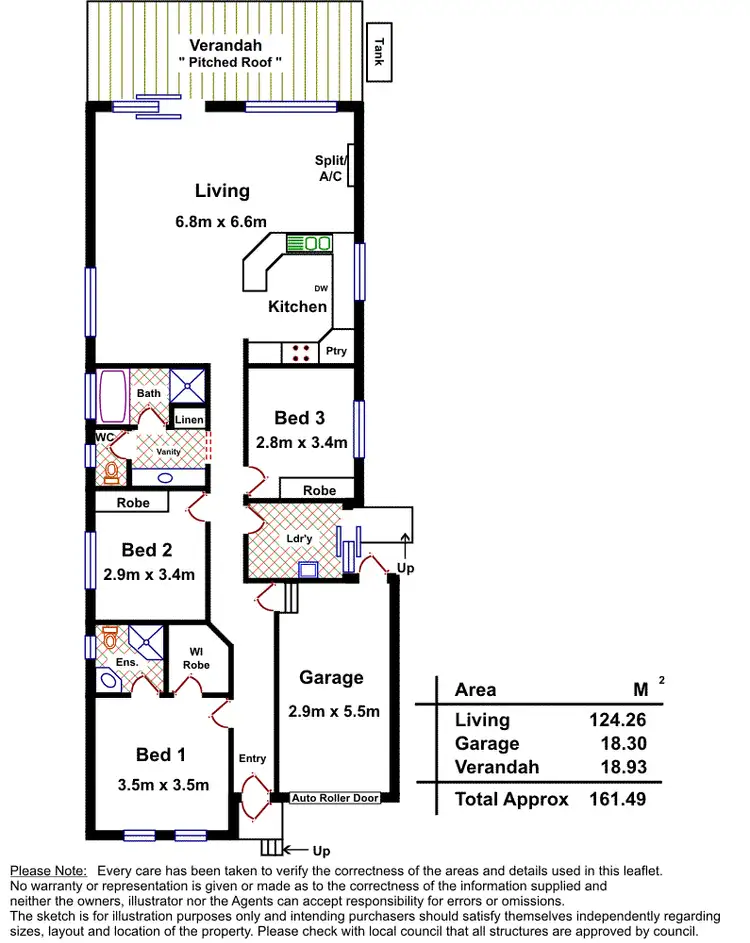 Floorplan of Homely villa listing, 17A Bayvue Crescent, Ridgehaven SA 5097